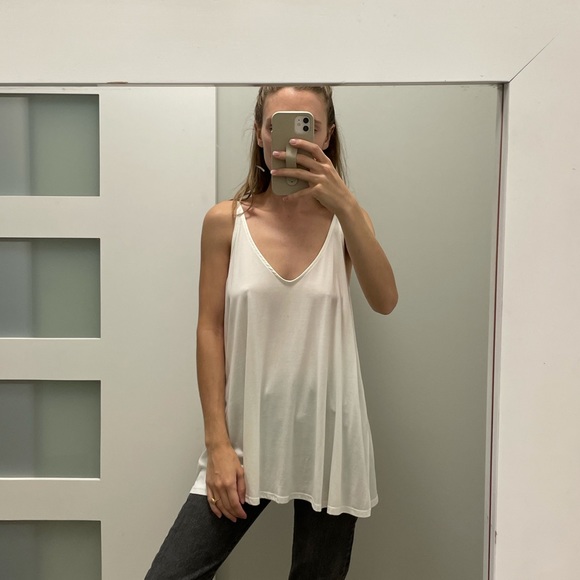 SOLD Urban outfitters soft flowing white cream tank top - Picture 2 of 3